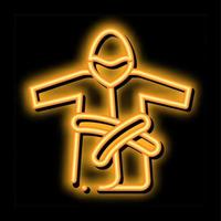 bademantel kleidung neonglühen symbol illustration vektor