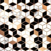 Marmor Textur Design mit goldenen geometrischen Linien vektor