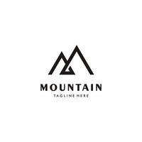 modern minimalistisk berg linje konst logotyp design ikon illustration vektor