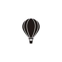 Vektor-Symbol-Illustration. Silhouette des Heißluftballons. Lufttransport für Reisen. isoliert auf weißem Hintergrund Logo-Design vektor
