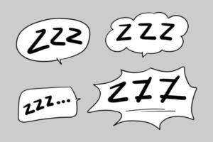 handgezeichnetes Zzz-Symbol, zum Schlafen von Doodle-Illustrationsvektor vektor