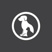 sällskapsdjur affär silhuett logotyp vektor mall