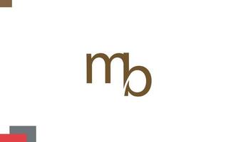 alfabetet bokstäver initialer monogram logotyp mb, bm, m och b vektor