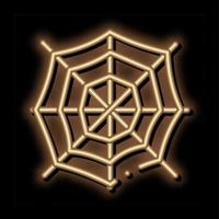halloween spinnennetz neonglühen symbol illustration vektor