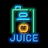 juice produkt paket neon glöd ikon illustration vektor
