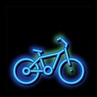 offentlig transport cykel neon glöd ikon illustration vektor