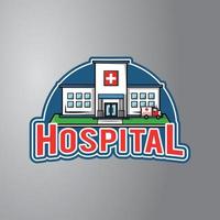 Krankenhaus-Illustrationsdesign-Abzeichen vektor