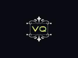 einfacher vq-Logo-Buchstabe, großer vq-Luxus-Logo-Symbolvektor vektor