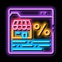 Franchise-Website Neon-Glow-Symbol-Illustration vektor