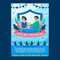 Ankündigungsplakat für Impfungen im öffentlichen Dienst vektor
