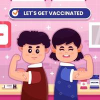 vaccination offentlig service meddelande vektor