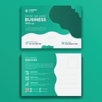 kreatives professionelles Business und Corporate Gradient Post Card Design Template vektor