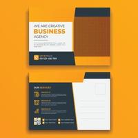 kreatives professionelles Business und Corporate Gradient Post Card Design Template vektor