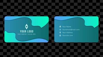 vektor grön turkos abstrakt kreativ företag kort uppsättning mall