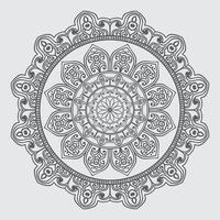 Einfache Mandala-Blume, schwarzes geometrisches Patten, Malseite auf weißem Hintergrund. Einfaches Mandala, Mandala-Blumenfärbung auf weißem Hintergrund vektor