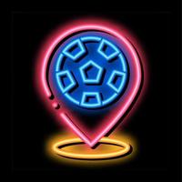 ziel fußball neon glühen symbol illustration vektor