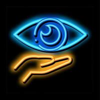 Vision Support Neon Glow Icon Illustration vektor