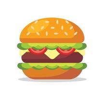hamburger cartoon isolierte vektorillustration vektor