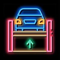 auto heben neonglühen symbol illustration vektor