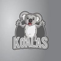 Koala-Illustrationsdesign-Abzeichen vektor