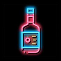 Sauce Flasche Neonlicht Symbol Illustration vektor