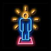 menschliches funkeln neon glühen symbol illustration vektor