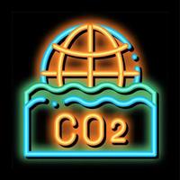 co2 schwelen rauch dampf neonglühen symbol illustration vektor