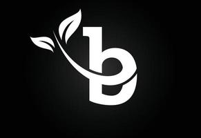 första brev b och blad logotyp. miljövänlig logotyp begrepp. modern vektor logotyp för ekologisk företag och företag identitet