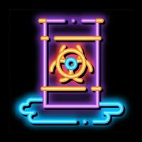 atommüllbehälter neonglühen symbol illustration vektor