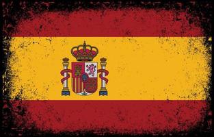 alte schmutzige grunge vintage spanische nationalflaggenillustration vektor