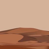 Wüstendüne. Sahara-Landschaft. abstrakte kunst mit land, wüste, haus, weg, himmel. Design für Wanddekoration, Drucke, digitale und Smartphone-Tapeten, Stoffe und Hintergründe. Vektor. vektor