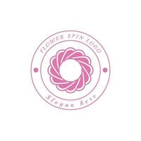 Beauty-Logo-Symbol. Lifestyle Beauty Blumenmuster in rosa Farbe. isolierter Hintergrund vektor