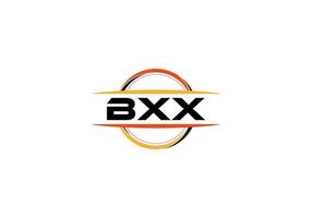 bxx Buchstabe Lizenzgebühr Mandala Form Logo. bxx Pinselkunst-Logo. bxx-Logo für ein Unternehmen, ein Geschäft und eine kommerzielle Nutzung. vektor