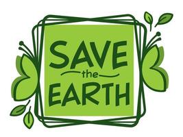 spara jorden, ekologisk medvetenhet och natur vård vektor