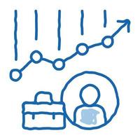 Graph-Diagramm-Avatar und Fall-Job-Jagd-Vektor vektor