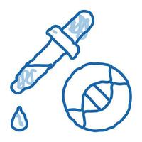 flüssigkeit dropper pipette biomaterial gekritzel symbol hand gezeichnete illustration vektor