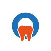 brev o dental logotyp begrepp med tänder symbol vektor mall