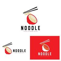 nudel logotyp, Ramen vektor, kinesisk mat, snabb mat restaurang varumärke design, produkt varumärke, Kafé, företag logotyp vektor