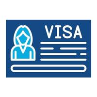 visa glyf två färg ikon vektor