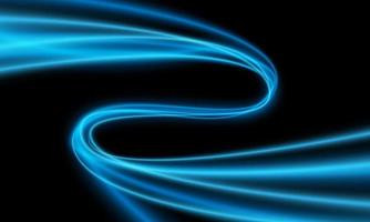 abstrakte blaue Lichtkurvengeschwindigkeit auf schwarzem Design moderner futuristischer Technologie-Hintergrundvektor vektor