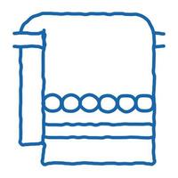 handtuch für trockenes baby doodle symbol hand gezeichnete illustration vektor