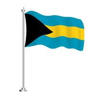 bahamansk flagga. isolerat Vinka flagga av de Bahamas Land. vektor