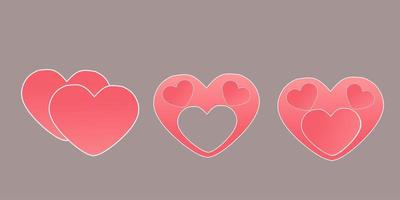 kärlek hjärta ikon vektor. kreativ illustration romantisk kärlek symboler samling. kärlek begrepp. design element för hjärtans dag. vektor
