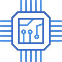 cpu teknologi ikon med blå duotone stil. datoranvändning, diagram, ladda ner, fil, mapp, Graf, bärbar dator . vektor illustration