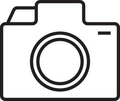 Kamera-Feedback-Symbol mit schwarzem Umrissstil vektor