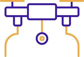 Drönare teknologi ikon med lila och orange duotone stil. datoranvändning, diagram, ladda ner, fil, mapp, Graf, bärbar dator . vektor illustration