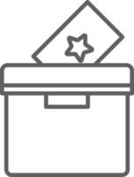 Abstimmungs-Feedback-Symbol mit schwarzem Umrissstil vektor