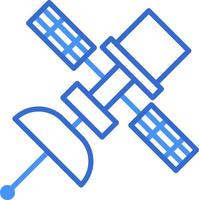 parabol teknologi ikon med blå duotone stil. datoranvändning, diagram, ladda ner, fil, mapp, Graf, bärbar dator . vektor illustration