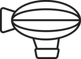 Heißluftballon-Transportsymbol Menschen-Symbole mit schwarzem Umriss-Stil. fahrzeug, symbol, transport, linie, umriss, auto, bahnhof, reise, editierbar, piktogramm, isoliert, flach. Vektor-Illustration vektor