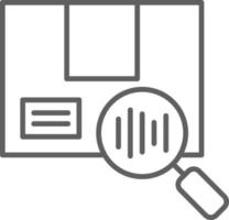 Barcode-Tracking-Lieferservice-Symbol mit schwarzem Umrissstil. Versandzeichen-Symbol. bezogen auf auftragsverfolgung, lieferung nach hause, lager, lkw, roller, kurier und frachtsymbole. Vektor-Illustration vektor